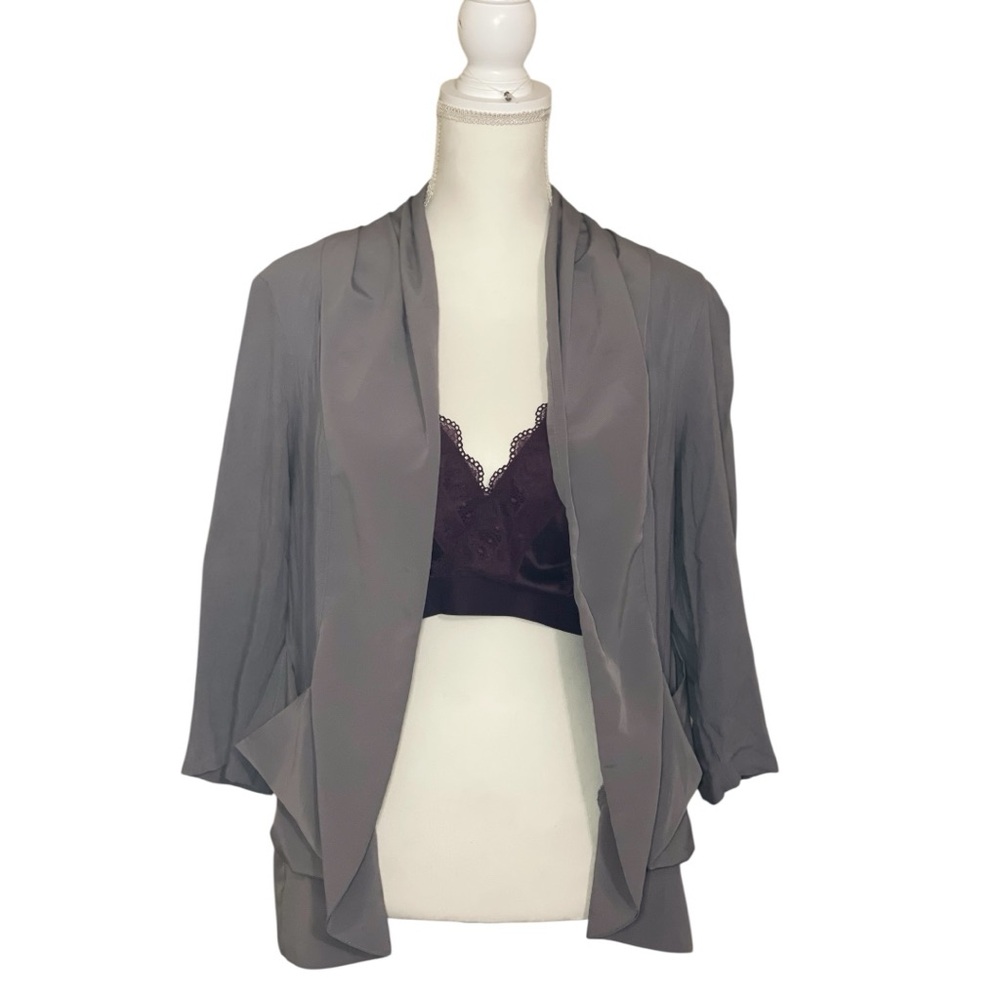 Kimchi Blue Gray 3/4 Length Sleeves Jacket